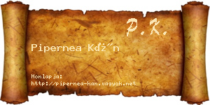 Pipernea Kán névjegykártya
